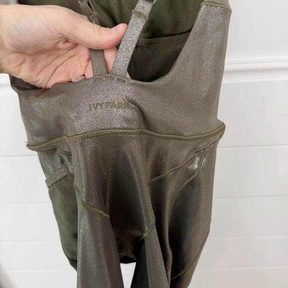 Women’s Adidas Ivy Park Beyoncé V Neck Metallic Cat Suit Size Small - Picture 8 of 12